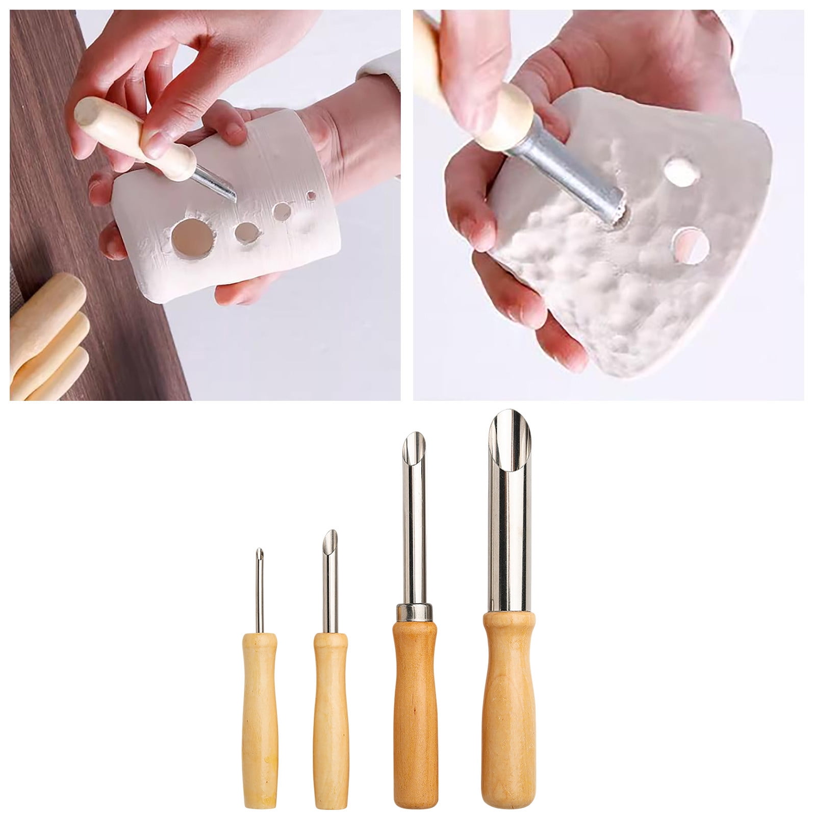 Penitue 5pcs Straw Puncher Kit, Stainless Steel Straw Hole Punchers For