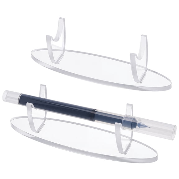 4Pcs Clear Acrylic Saber Stand Holder Transparent Wand Display Stand Multi-Function Samurai Stand Tabletop Pencil Pen Collection Display
