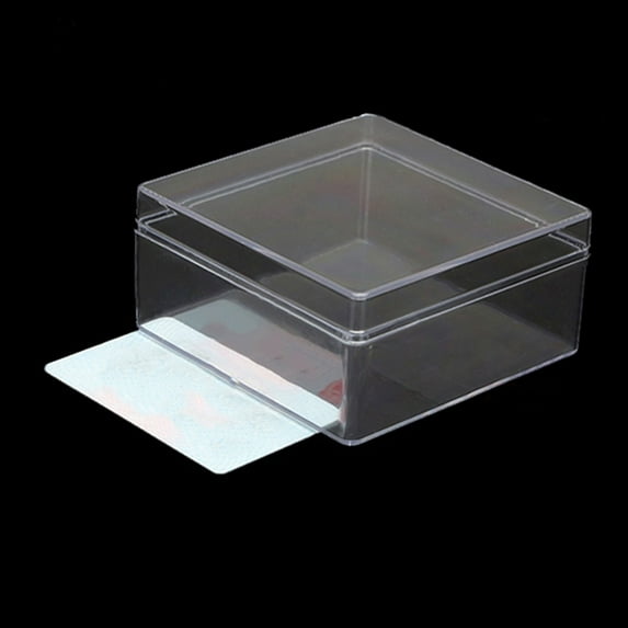 4Pcs Clear Plastic Storage Boxes for Jewelry Nails Screws Small Parts Organization Dustproof Transparent Containers for DIY Craft Studio Garage Home