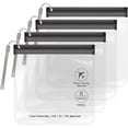 thumbnail image 1 of 4Pcs Clear TSA Approved Security Toiletry Bag Quart Size for EU UK & US Carry-on Regulations Waterproof Leakproof Travel Bags Liquids, 1 of 4