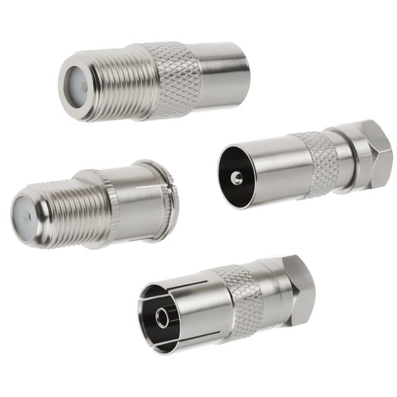 4Pcs Coaxials Cable Adapters F Male To TV9.5 Female RFs Connectors For Aerials Signals Transfer
