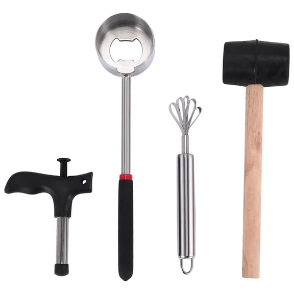 4Pcs Coconut Opener Tool Stainless Steel Coconut Opener Driller Cut Hole Tool Fruit Openers Tools