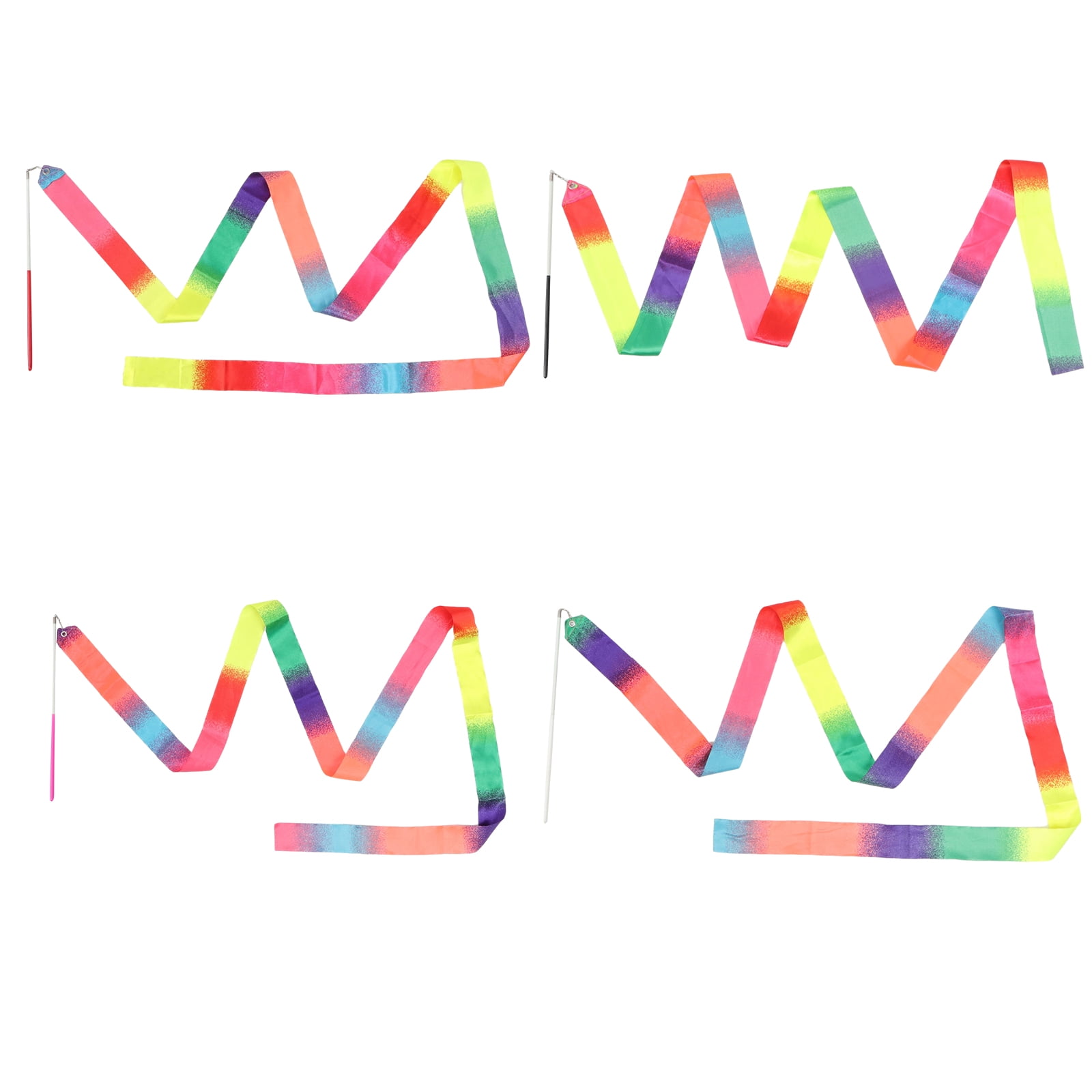 4Pcs Colorful Rhythmic Gymnastics Ribbon Dancing Ribbon Dancing