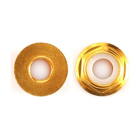 4Pcs Colourful Aluminum Alloy Hex Flange Lock Nuts M2 M3 M4 M5 M6 Multicolor Hexagon Nylon Insert Rivet Nut Self-Locking Nut