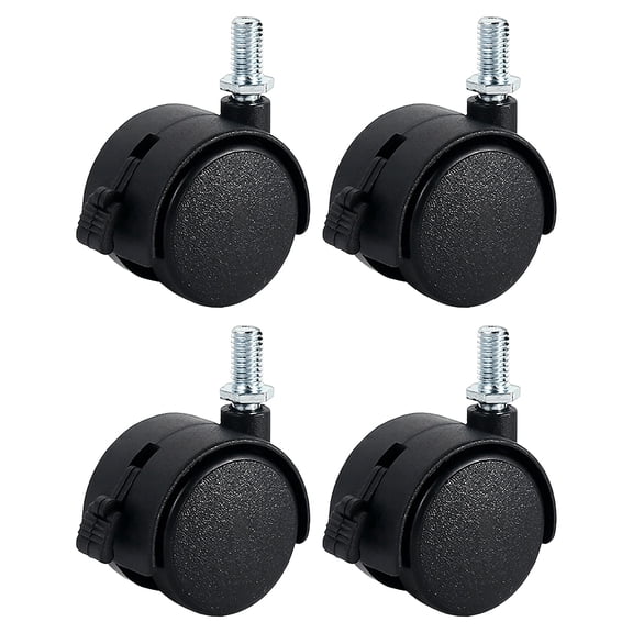 4Pcs Compacts Quiet Roller Wheel Furniture Linears Wheel Fixed Castors for Shelves Chair Workbenches