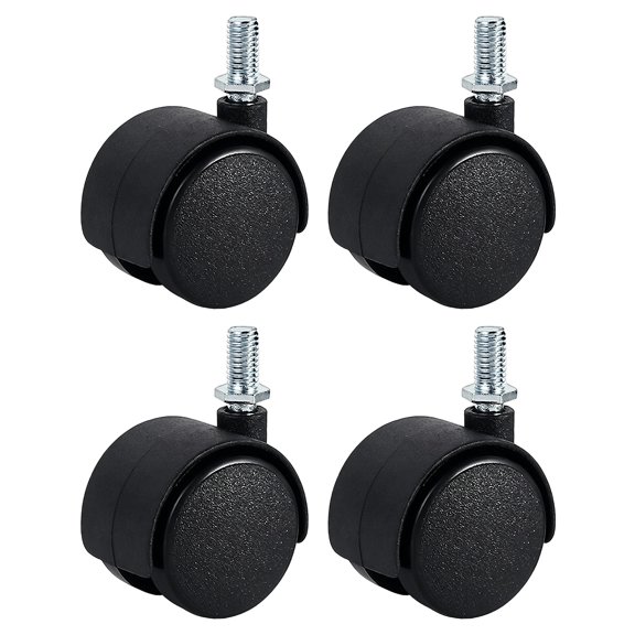 4Pcs Compacts Quiet Roller Wheel Furniture Linears Wheel Fixed Castors for Shelves Chair Workbenches