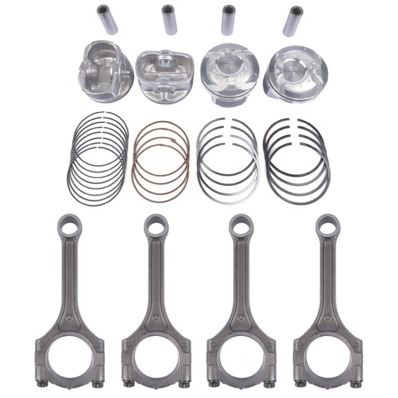 4Pcs Con Rod & Piston Kit For Hyundai Accent Veloster Kia Rio 1.6L L4 2012-2017