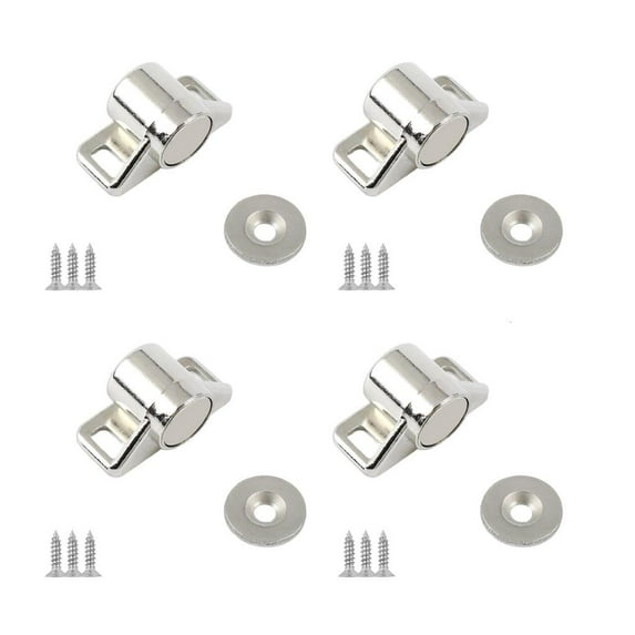 4Pcs Concealed Mounting Cabinet Door Magnetic Stopper Cupboard Closer Hardware