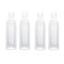 4Pcs Condiment Squeeze Bottles for Sauces, Anti Slip Squeeze Bottle with Silicone Valve Non Return Cap, Suitable for Oil, Honey, BBQ Sauce and Condiments, 300ML, Clear