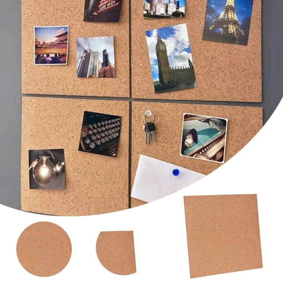 4Pcs Cork Board Tiles - 12 X 12 In, 1/4 In Thick, Brown Square - Corkboard For Office & Bulletin Boards For Walls - Crafts, Coasters & Trivets Home Decor