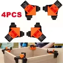 4Pcs Corner Clamp for Woodworking, 90 Degree Right Angle Clamp, Adjustable Spring Loaded Wood Clamps for Photo Framing, Picture Frames, Cabinets, Furniture, DIY Projects - Woodworking Tools