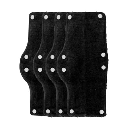 4Pcs Cotton Hard Hat Sweatband Terry Cloth Reusable Heat Dissipating snap black