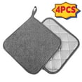 thumbnail image 1 of 4Pcs Cotton Potholders Kitchen Everyday Basic Terry Pot Holder Heat Resistant Large Coaster Hot Pads Kit Trivets Set for Cooking and Baking Set, 1 of 10