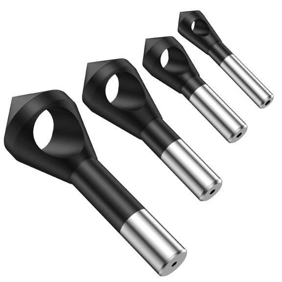 4Pcs Countersink Drill Bits High Speed Steel Countersink Deburring Tool 90° Countersink Bit Tool Efficient Cutting Countersink Chamfer Tool Fast Chip Removal Countersink Bits for Wood