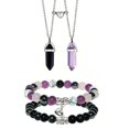 thumbnail image 1 of 4Pcs Couples Bracelets Necklace Set for Women Men,Magnetic Couples Bracelets,BFF Friendship Bracelets and Necklace, His and Hers Heart Necklace,Long Distance Bracelets Necklace, 1 of 6