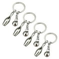 4Pcs Creative Sports Theme Keychain Pendant Exquisite Bowling Hanging