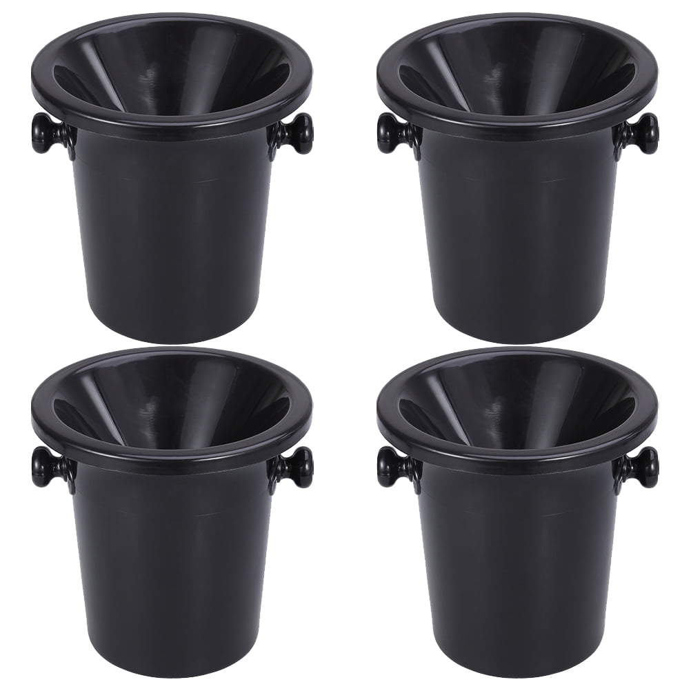Set Of 4 Plastic Wine Tasting Spittoons / Dump Buckets With Funnel - Also Use As Ice Buckets, 8.3x7.9 Inches 2 thumbnail image