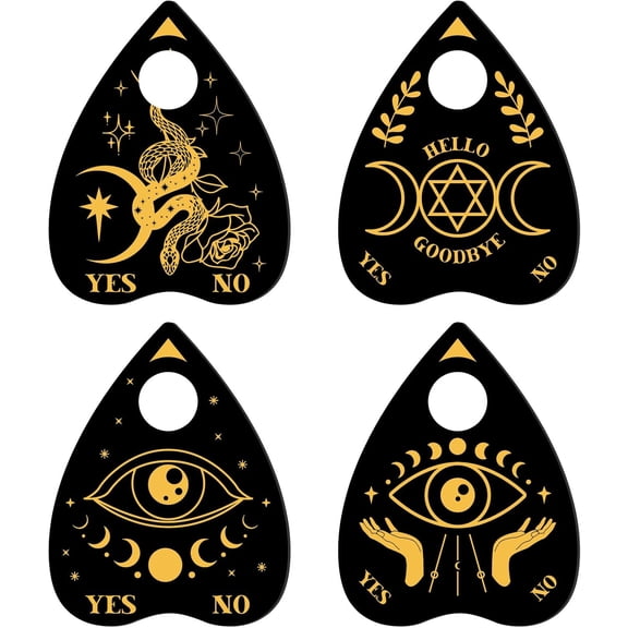 4Pcs Crystal Ball Stand Snake Tarot Theme Sphere Holder Divination Sphere Wood Display Holder Moth Witch Stuff Wiccan Small Tray Altar Tarot Decor Supplies for Crystal Ball Stone 3.1x2.5In