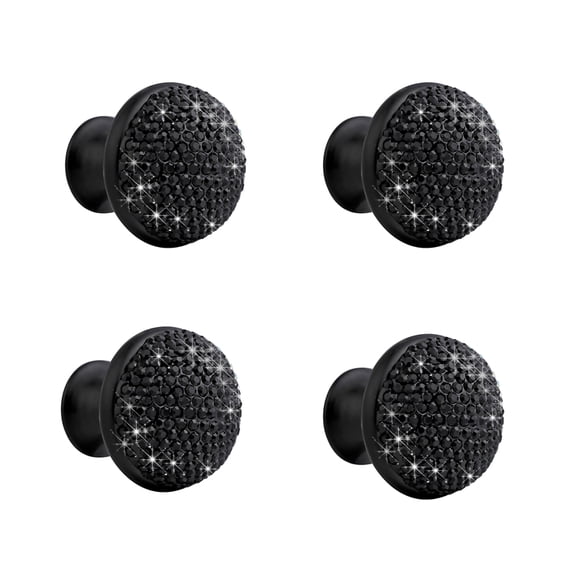 4Pcs Crystal Door Knobs Crystal Knobs Rhinestone Cabinet Door Drawer Knob for Kitchen Cupboard Drawer Pull Handles