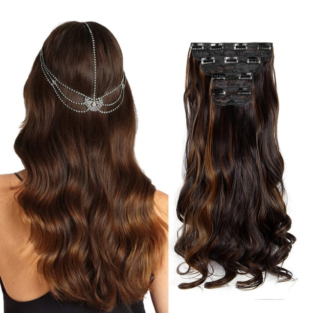 4Pcs Curly Weave Clip in Hair Extensions, Hair Pieces with  display picture 2