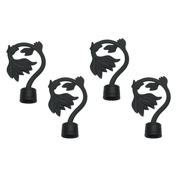 4Pcs Curtain Rod End Caps Curtain Finials Curtain Rod Finials Durable Decorative Window Treatment Finials for Living Room A
