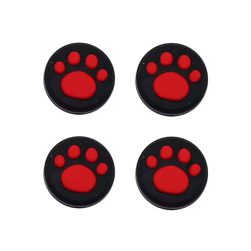 4Pcs Cute Cat Paw Silicone Thumbstick Grips, Universal Joystick Caps for PS5 PS4 Xbox Switch Pro Controller