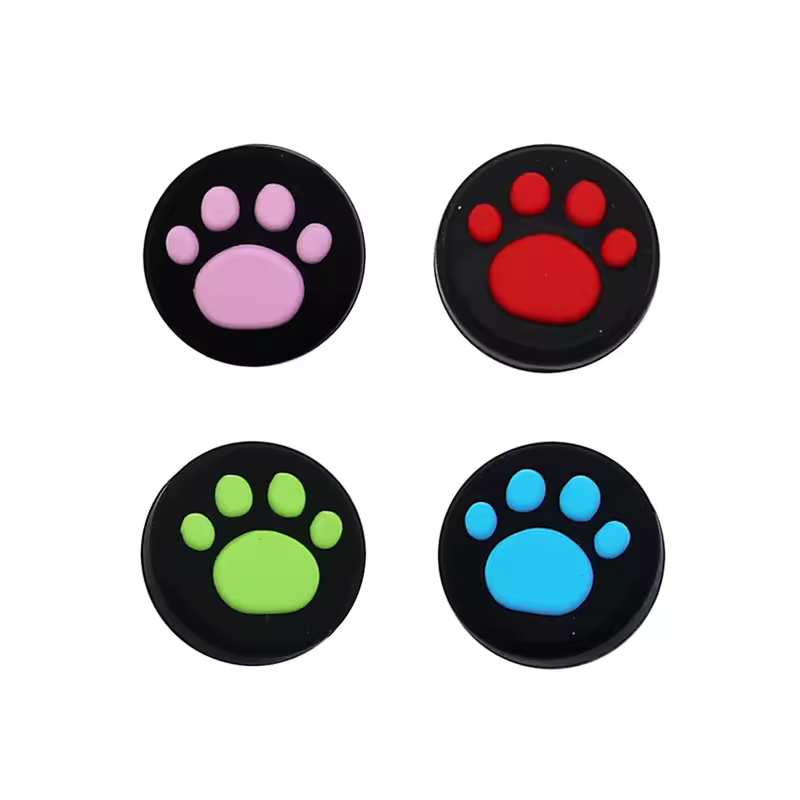 4Pcs Cute Cat Paw Silicone Thumbstick Grips, Universal Joystick Caps for PS5 PS4 Xbox Switch Pro Controller