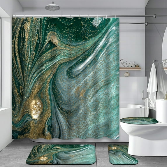 4Pcs Cute Dinosaurs Shower Curtain Set with Rugs for Bathroom Decor,Funny Alphabet Bathroom Shower Curtain Sets,Cartoon Animal Bathroom Sets with Shower Curtain and Rugs 70.8x70.8in