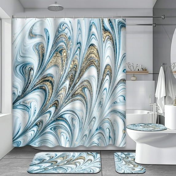 4Pcs Cute Dinosaurs Shower Curtain Set with Rugs for Bathroom Decor,Funny Alphabet Bathroom Shower Curtain Sets,Cartoon Animal Bathroom Sets with Shower Curtain and Rugs 70.8x70.8in