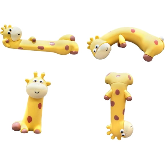 4Pcs Cute Giraffe Figurines, Mini Resin Animal Desk Decor for Computer Monitor, Car Dashboard, Shelf & Festival Indoor Decor(4Pcs, B)