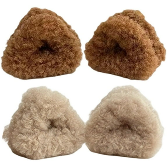 4Pcs Cute Plush Cat Ear Hair Clips Soft Cat Ears Shape Claw Clips Small Bangs Claw Clips Cat Ear Mini Headpiece Fashion Headwear For Women