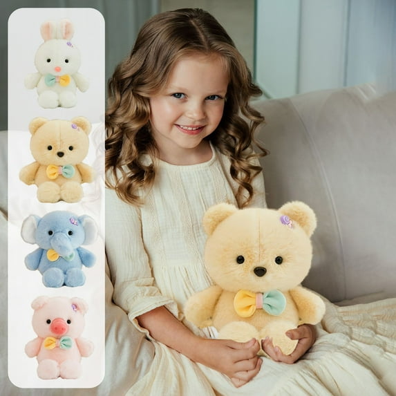 4Pcs Cute Plush Toy Under $5! Yannianjz Cute Plush Stuffed Animal Toy, Soft Plushie Doll,kidsToy Gift, Decorative Plush Toy,ChildrenBedroom Decor, Animal Plush Toy