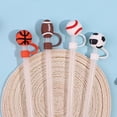 thumbnail image 1 of 4Pcs Cute Straw Topper, Cartoon Straw Cover Cap for 10mm Reusable Straws, Silicone Dust-Proof Plug for Tumblers, Fun Drink Accessory, Great as a Valentines Day Gift E, 1 of 6