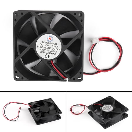 4Pcs DC Brushless Cooling PC Computer Fan 24V 8025s 80x80x25mm 0.2A 2 Pin Wire