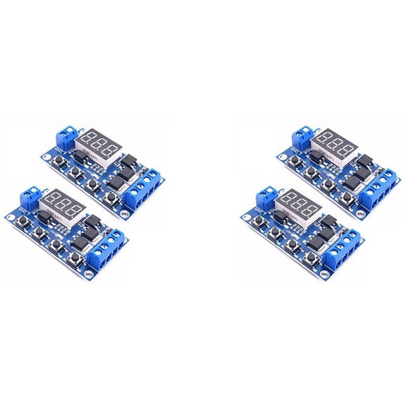 4Pcs DC12-24V Dual MOS Digital Time Delay Relay Trigger Delay Switch Circuit Board Timing Control Module