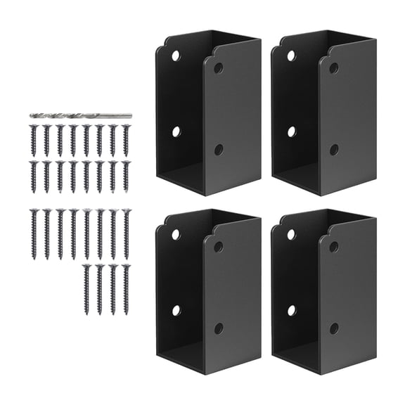 4Pcs Deck Railing Bracket Connector Stair Fence Rail Brackets Deck Hardware for Enhances Stability and Safety Enduring