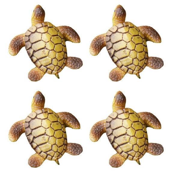 Assorted Color Resin Turtle Toys for Decoration 4Pcs Creative Fun Kids Play Decor
