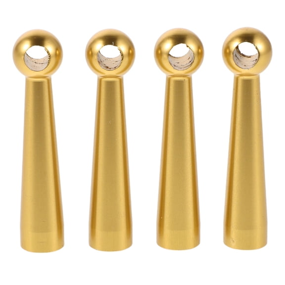 Milisten 4Pcs Metal Gallery Rail Post Caps for Serving Cart and Glass Furniture Connectors