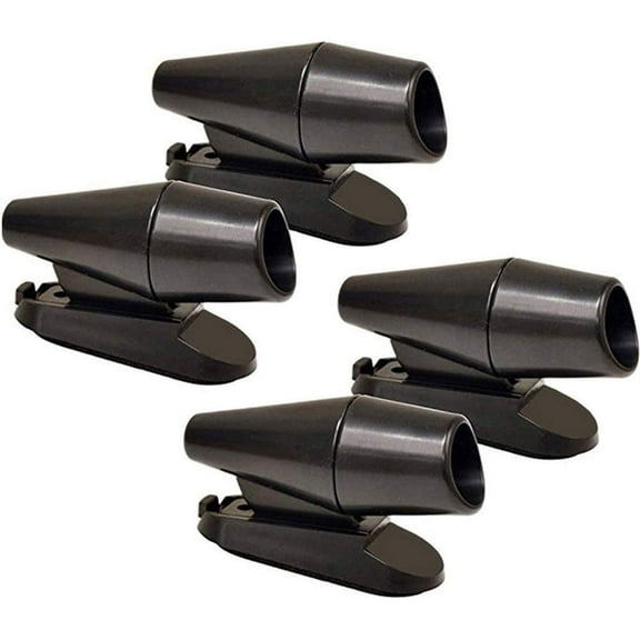 4Pcs Deer Whistles for Vehicles Wind Activated Black