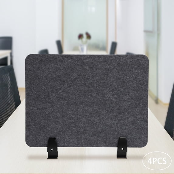 4Pcs Desk Divider for Office, 21*16in Desk Privacy Panel Office Partition Standing with 8 Clamps for Office Counter Indoor, Dark Grey
