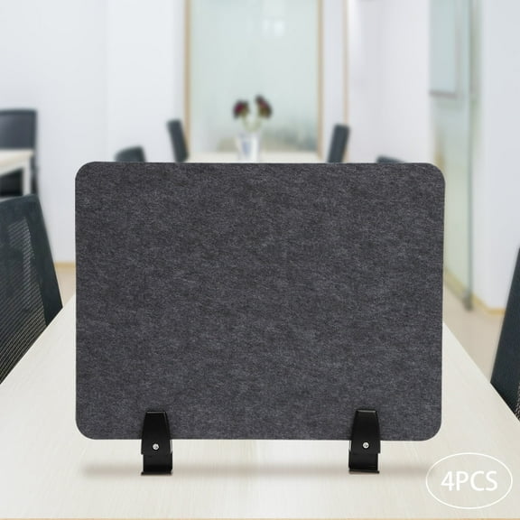 4Pcs Desk Divider for Office, 21*16in Desk Privacy Panel Office Partition Standing with 8 Clamps for Office Counter Indoor, Dark Grey