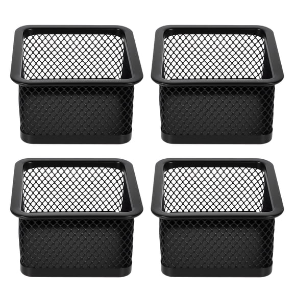 4Pcs Desktop Paper Clip Dispenser Stackable Metal Pin Organiser Storage Box for Binder Paper Clips Push Pins Storage