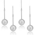 thumbnail image 1 of 4Pcs Disco Ball Ceiling Fan Pull Chain Beaded Ball Fan Pull Chain Extenders Silver Mirror Ball Light Pull Chain Decor Dazzling Ball Ceiling Fan Pull Chains for Party Favors AJEW-AB00105-US43, 1 of 7