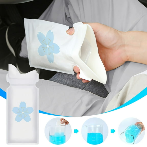 4Pcs Disposable Portable Urinal under $5! Yrmaups Disposable Portable Urinal for Men and Women, Travel Car Urine Bag for Outdoor Use, Leak Proof Absorbent Gel for Emergency, Pack of 6 Urinal Bags
