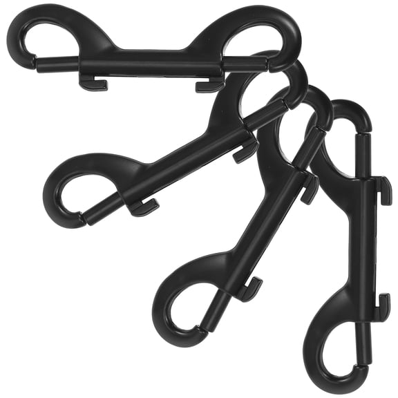 Alasum 4Pcs Double Ended Bolt Snap Hooks for Ropes Chains Belts Black Metal