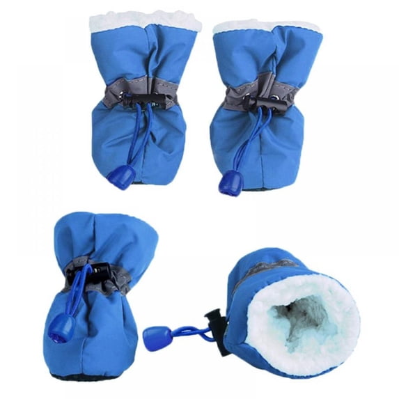 4Pcs Dog Shoes,Anti-Slip Dogs Boots Paw Protector with Reflective Straps Lightweight Walking Pet Booties for Small and Medium Pets