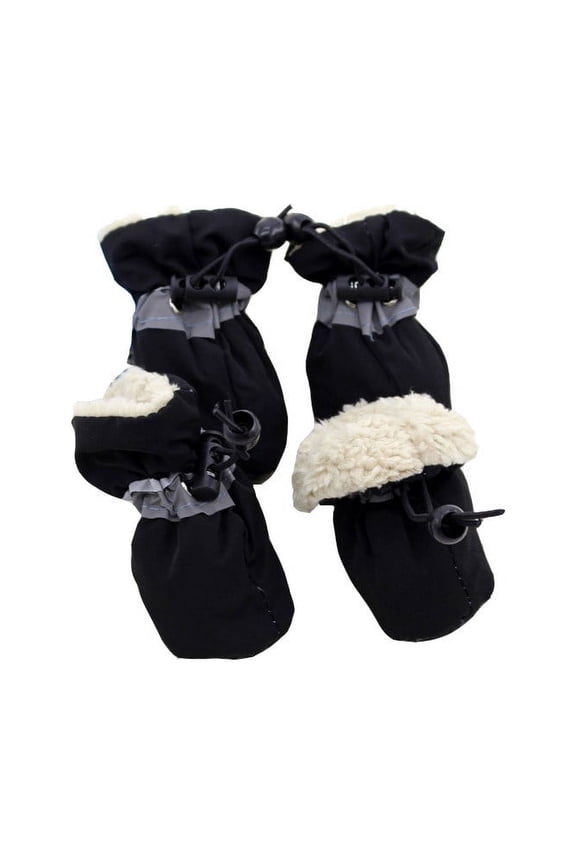 4Pcs Dog Shoes Breathable Pet Shoes Outdoor Dog Booties Pavement Dog Paw Protectors For Walking Hiking Running Black 2