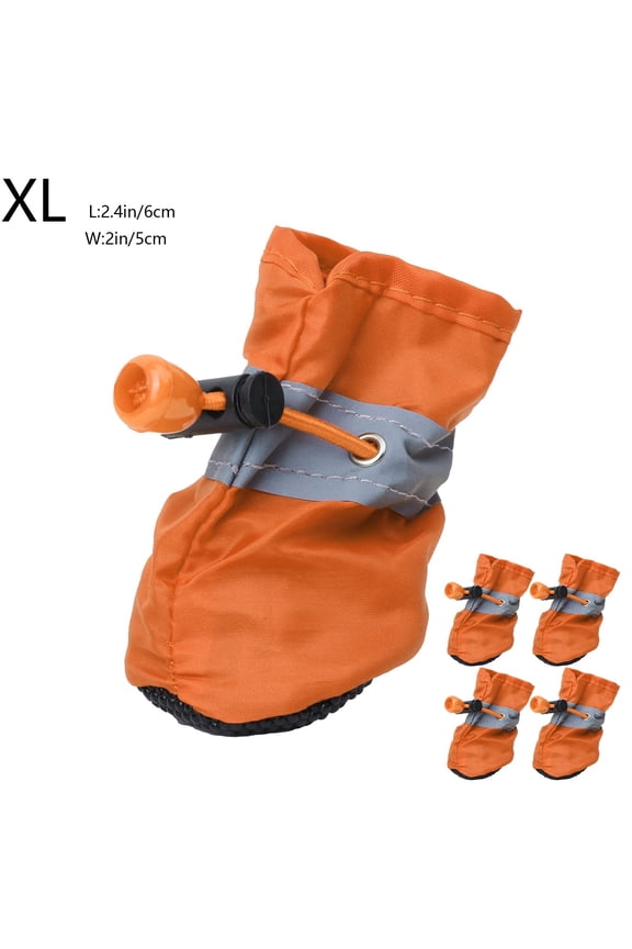 4Pcs Dog Shoes for Hot Pavement Anti-Slip Dog Boots & Paw Protectors for Winter Snowy Day Summer Dog Snow Boots Waterproof Dog Shoes for Small to Large Dogs with Reflective Straps for Hiking