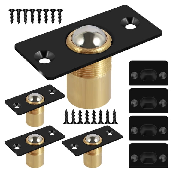 4Pcs Door Ball Catch Stainless Steel Door Ball Latch Quiet Closet Ball Catch Replacement Sturdy Door Ball Lock Easy Installation for Cabinet Doors Closet Doors Kitchen Pantry Laundry Room Pantry