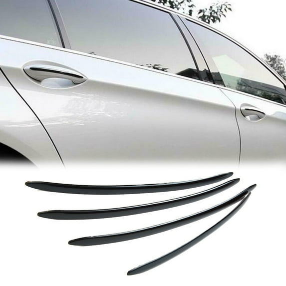 4Pcs Door Handle Cover Stripe Trim For 5 Series F10 18 11 2011-2017 Black